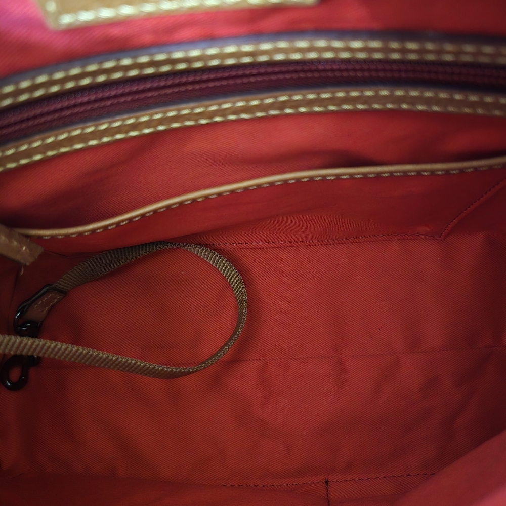 Dooney & Bourke Brown Leather Shoulder Bag - Picture 8 of 11